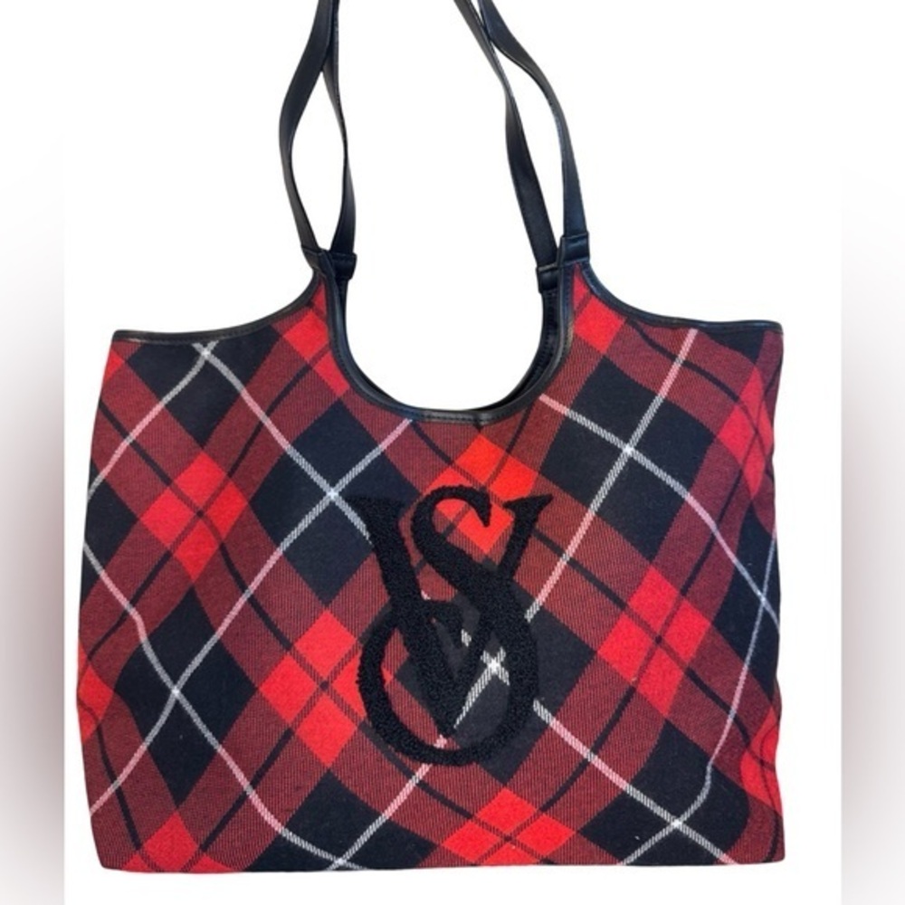 Victoria’s Secret Buffalo Plaid Christmas/Winter Tote EUC | Christmas Gift